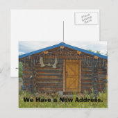 Änderung der Adresskarte: Berghütte Ankündigungspostkarte (Vorne/Hinten)