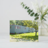 Änderung der Adresskarte: Doppel lang Ankündigungspostkarte (Stehend Vorderseite)