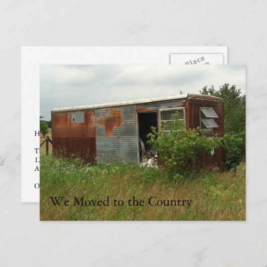 Änderung der Adresskarte: In das Land übertragen Ankündigungspostkarte (Vorne/Hinten)