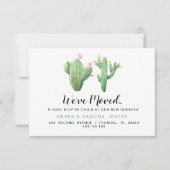 Änderung der Adresskarte, Kaktus Umzugshaus Ankündigung (Vorderseite)