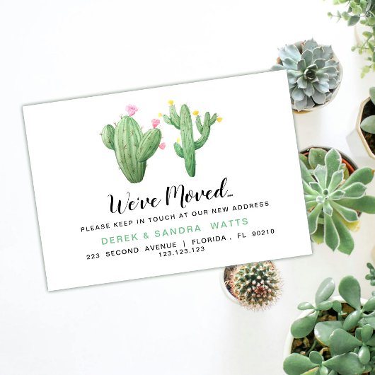 Änderung der Adresskarte, Kaktus Umzugshaus Ankündigung