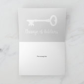 Änderung der Adresskarte mit Vintagem Schlüssel Karte (Innenseite)