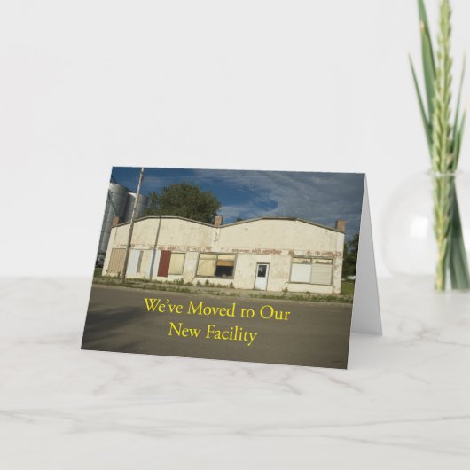 Änderung der Adresskarte: Neue Einrichtung Ankündigung (Vorderseite)