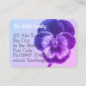 Änderung der Adresskarte Visitenkarte (Rückseite)