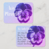 Änderung der Adresskarte Visitenkarte (Vorne/Hinten)