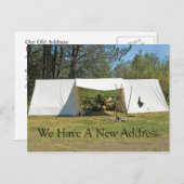 Änderung der Adresskarte - Zelt Ankündigungspostkarte (Vorne/Hinten)