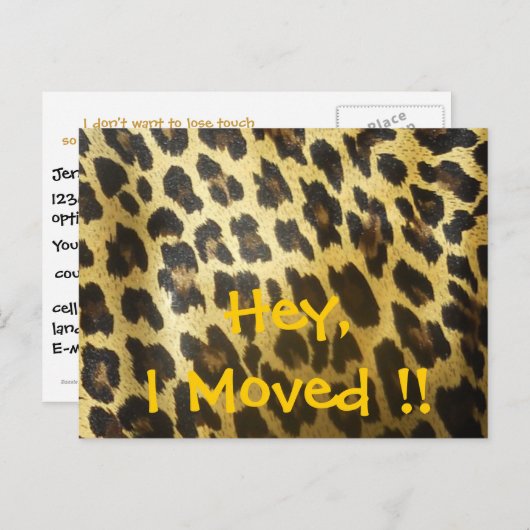 Änderung der Adressleiste Ankündigungspostkarte (Vorne/Hinten)