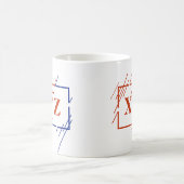 Änderung der anfänglichen monogramm braunen blauen kaffeetasse (Mittel)