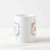 Änderung der anfänglichen monogramm braunen blauen kaffeetasse (Mittel)
