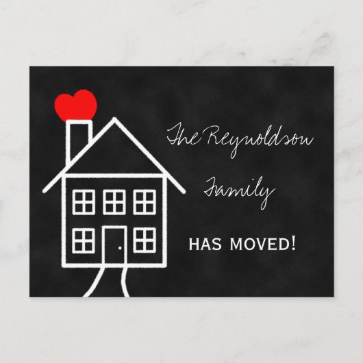 Änderung der Ankündigung Postkarte (Vorderseite)