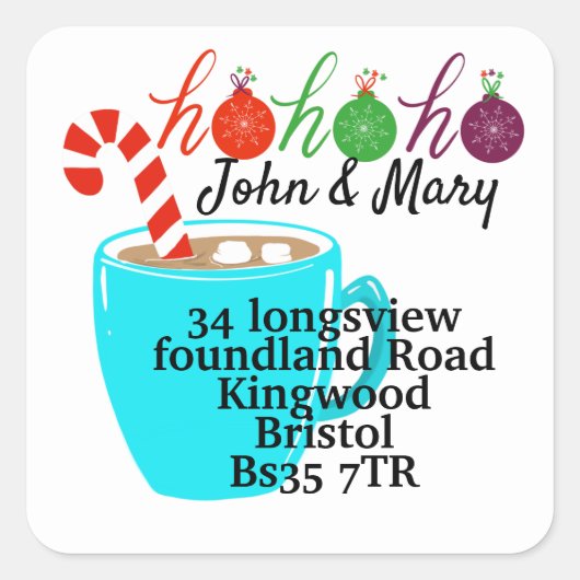 Änderung der Anschrift Aufkleber Weihnachten, Kaka (Vorderseite)