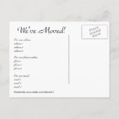 Änderung der Anschrift, dänische Flagge, Dannebrog Ankündigungspostkarte (Rückseite)