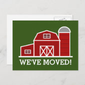 Änderung der Anschrift der roten Scheune, die auf Postkarte (Vorne/Hinten)