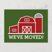 Änderung der Anschrift der roten Scheune, die auf  Postkarte (Vorderseite)