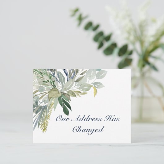 Änderung der Anschrift des Wald-Foliage Postkarte (Stehend Vorderseite)