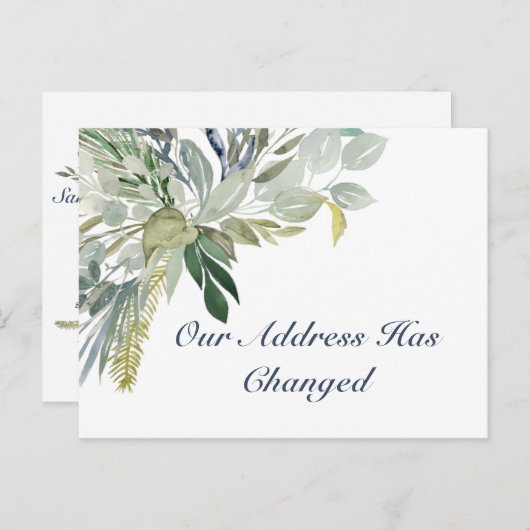 Änderung der Anschrift des Wald-Foliage Postkarte (Vorne/Hinten)