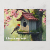 Änderung der Anschrift im Frühjahrshaus Postkarte (Vorderseite)