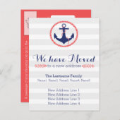 Änderung der Anschrift im Nautischen Ankerbereich Ankündigungspostkarte (Vorne/Hinten)