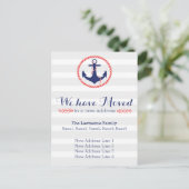 Änderung der Anschrift im Nautischen Ankerbereich Ankündigungspostkarte (Stehend Vorderseite)