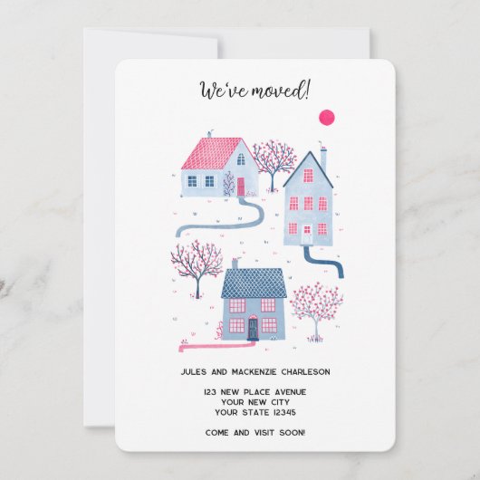 Änderung der Anschrift im Wasserfarbhaus Ankündigung (Vorderseite)