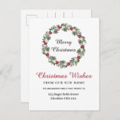 Änderung der Anschrift im Weihnachtskrieg Ankündigungspostkarte (Vorne/Hinten)