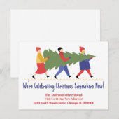 Änderung der Anschrift Neue Zuhause-Adresse Ankündigungspostkarte (Vorne/Hinten)