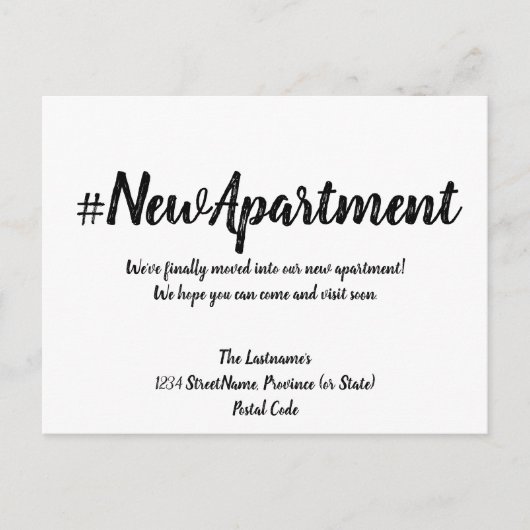 Änderung der Anschrift Postkarte (Vorderseite)