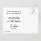 Änderung der Anschrift Postkarte - Burlap House (Rückseite)