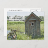 Änderung der Anschrift Postkarte: Zuhause des Land Ankündigungspostkarte (Vorne/Hinten)