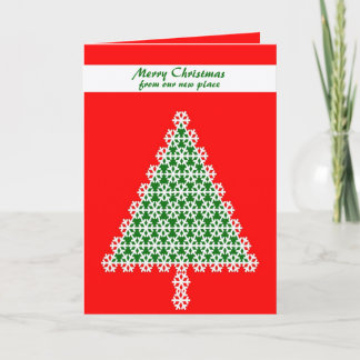 Änderung der Anschrift Weihnachtskarte, Weihnachts Feiertagskarte
