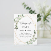 Änderung der Blätter für einfache geometrische Euk Postkarte (Stehend Vorderseite)