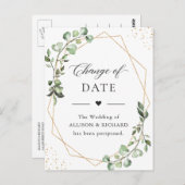 Änderung der Blätter für einfache geometrische Euk Postkarte (Vorne/Hinten)