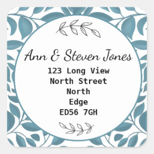 Änderung der Blätter quadratischer Aufkleber