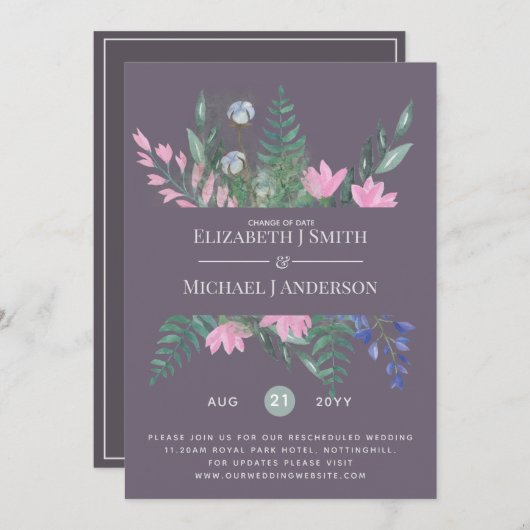 Änderung der Datumspläne Aufschiebung der Wildblum (Vorne/Hinten)