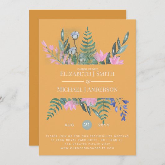 Änderung der Datumspläne Aufschiebung der Wildblum (Vorne/Hinten)