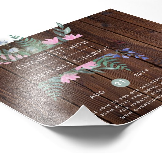 Änderung der Datumspläne Aufschiebung der Wildblum Fotodruck (Ecke)