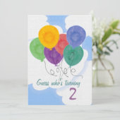 Änderung der Einladung zur Geburtstagspartei (Stehend Vorderseite)