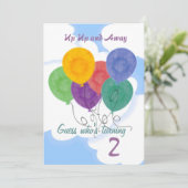 Änderung der Einladung zur Geburtstagspartei (Stehend Vorderseite)