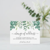 Änderung der Eukalyptus-Adresse Ankündigungspostkarte (Stehend Vorderseite)