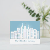 Änderung der Geschäftsadresse für Blue Skyline Postkarte (Stehend Vorderseite)