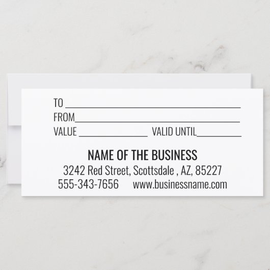 Änderung der Geschenkgutschrift Nähen von Seamstre (Rückseite)