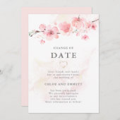 Änderung der Hochzeitsankündigung von Kirschblosso Einladung (Vorne/Hinten)