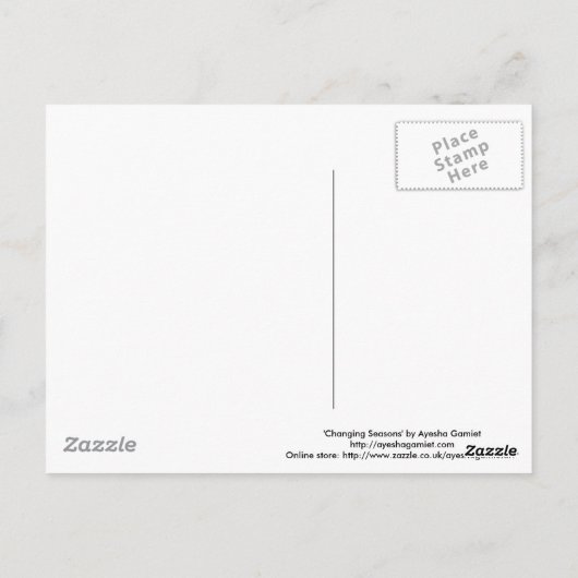 'Änderung der Jahreszeiten' islamische Geometrie n Postkarte (Rückseite)