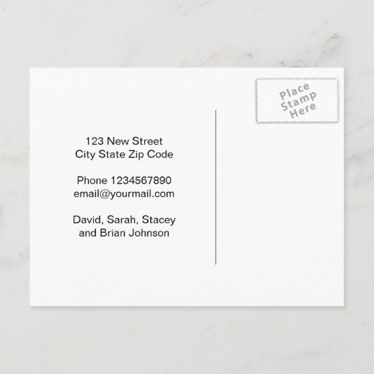 Änderung der Kalligraphieankündigung von Adresssch Ankündigungspostkarte (Rückseite)