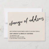 Änderung der lässigen Handschrift auf der Adressbu Mitteilungskarte (Vorderseite)