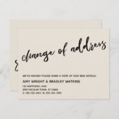 Änderung der lässigen Handschrift auf der Adressbu Mitteilungskarte (Vorne/Hinten)