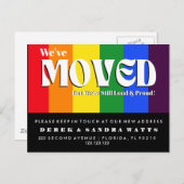 Änderung der LGBTQ+-Adresse durch Rainbow Pride Ankündigungspostkarte (Vorne/Hinten)