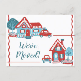 Änderung der neuen Zuhause-Adresse Wir bewegten Re Ankündigungspostkarte
