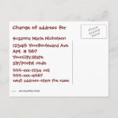 Änderung der niedlichen neuen Zuhause-Adresse Ankündigungspostkarte (Rückseite)