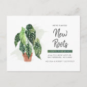 Änderung der Pflanze beim botanischen Bewegen Ankündigungspostkarte (Vorderseite)